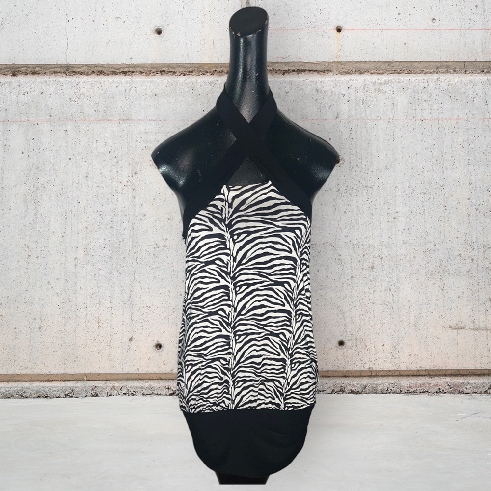 Fashion Magazine zebra print mini dress